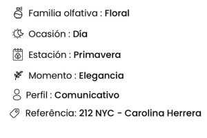 perfume de Amakha Paris de mujer, Pefume de alta fijación, perfume 521 Woman 15ml de Amakha 212 Nueva York - Carolina Herrera