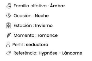 perfume de Amakha Paris de mujer, Pefume de alta fijación, perfume Hypnotize 15ml
de Amakha, Hypnóse - Lâncome