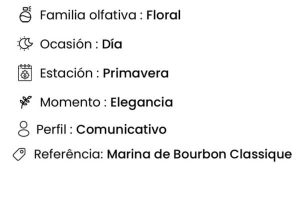 perfume de Amakha Paris de mujer, Pefume de alta fijación, perfume Princess 15ml de Amakha, Marina de Bourbon Classique