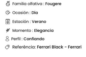Perfume de Amakha París, Perfume FAst Car Black de Amakha París, Perfume de 100ml, Perfume de alta fijación, Perfume de Amakha París de hombre, 
Ferrari Black - Ferrari