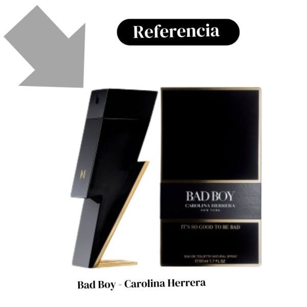 Perfume de hombre de Amakha París, Perfume de Amakha París, Perfume Bad Man 15ml de Amakha París, Perfume de 15ml, Perfume de alta fijación, Bad Boy - Carolina Herrera