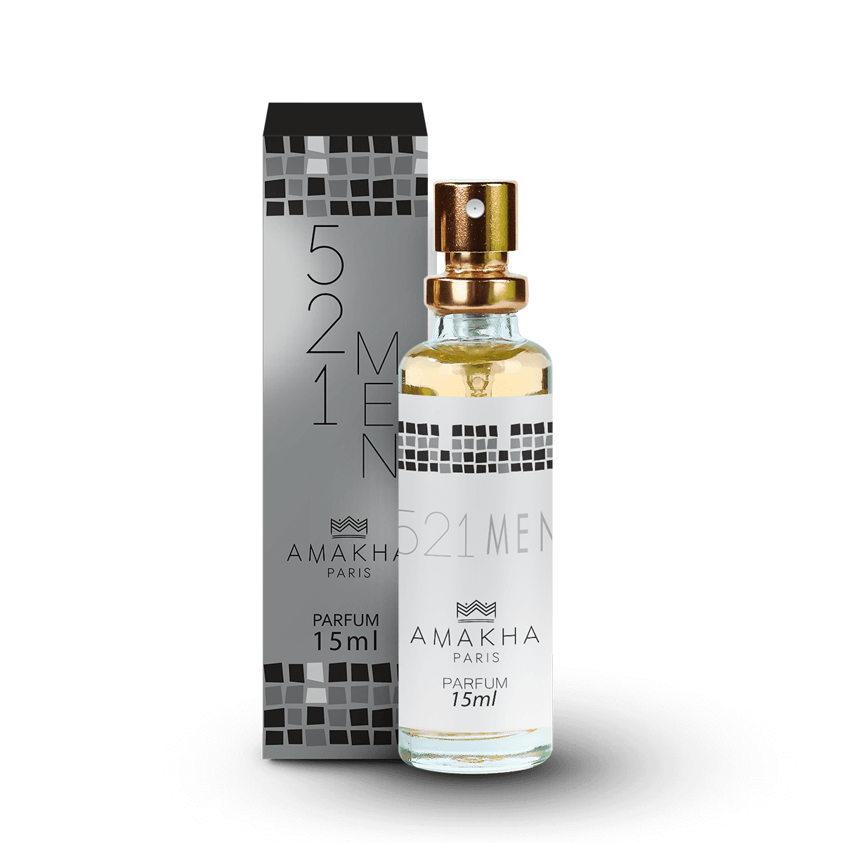 Perfume de hombre de Amakha París, Perfume de Amakha París, Perfume 521 MEN de Amakha París, Perfume de 15ml, Perfume de alta fijación, Perfume de Amakha París de hombre, 212 Men - Carolina Herrera